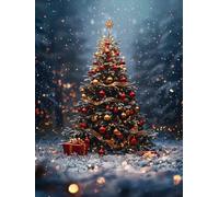 5D Diamond Painting Kit Completo, Diamond Painting Scena di Neve Pittura Diamante Albero, DIY Diamantini Crystal Art Ricamo a Punto Croce Artigianale Kit per Decorazioni Casa 90x120cm -yxy2506W9
