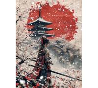 5D Diamond Painting Kit Completo Donna, Giapponese Pittura Diamante Quadri con Perline per Adulti Bambini, Diamantini Crystal Art Strass Ricamo a Punto Croce per Decorazioni, Regalo (60x80 cm) H-6