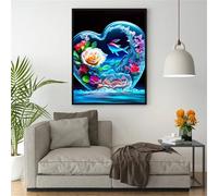 5D Diamond Painting Kit Completo,Fiore dell'amore Fai da te Pittura Diamante per adulti,Square Strass Ricamo a Punto Croce diamond painting art per Decorazione Interna Parete 65x85cm