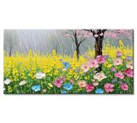 5D Diamond Painting kit Completo Fiore Diamond Painting Bambina Passatempo per Adulti Disegni con Perline da Attaccare Piovere Pittura Diamante DIY Diamantini Crystal Art Set Quadri 90x180cm y-467