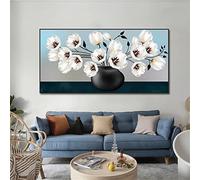 5D Diamond Painting Kit Completo,Fiori bianchi Fai Da Te Kit Pittura Diamante,Diamante Ricamo Strass Immagini Punto Croce Painting per Bambini Adulti Parete Domestica Decorazioni - 60x120cm