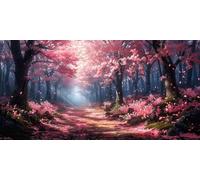 5D Diamond Painting Kit Completo Fiori ciliegio Diamond Painting Adulti Albero Pittura Diamante Fai Da Te,Strass Ricamo a Punto Croce Paintings 60x120cm,Diamantini Crystal Art,Decorazioni Casa J2-1206