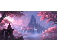 5D Diamond Painting Kit Completo Fiori di ciliegio Diamond Painting Grandi Dimensioni 50x100 cm, Diamantini Crystal Art Kit Pittura Adulti, DIY zen Strass Ricamo a Punto Croce per Decorazione c-1554
