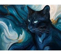 5D Diamond Painting Kit Completo Gatti Animali Pittura Diamante Painting By Numbers Adulti Disegni con Perline da Attaccare Puzzle Stitch Diamond Painting Bambina per Casa Decorazione 30x20cm k-637