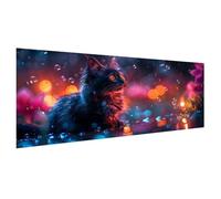 5D Diamond Painting Kit Completo Gatto Diamond Painting Rugiada Pittura Diamante Adulti, Mosaico Quadri con Perline, DIY Diamantini Crystal Art Hobby Creativi Adulti, Decorazioni Casa 160x80cm X2-153