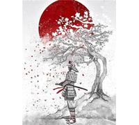 5D Diamond Painting Kit Completo, Giappone Samurai Pittura Diamante Disegni con Perline da Attaccare DIY Passatempo per Adulti Diamond Painting Cross Stitch Arts per Decorazioni Casa 25x35cm I-8979