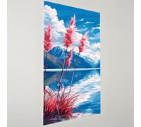 5D Diamond Painting Kit Completo, Lago Pittura Diamante Cielo Diamond Painting Grandi Dimensioni 40x90cm, Hobby Creativi Adulti, DIY Strass Ricamo a Punto Croce Pittura Bambini, Decora Casa G2-1150