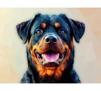 5D Diamond Painting Kit Completo Nero Pittura Diamante per Adulti, Cane Diamond Painting Fai da Te Crystal Art Kits,Ricamo a Punto Croce Artigianale per Decorazione da Casa, Regalo 50x40cm, Model 143