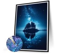 5D Diamond Painting Kit Completo Paesaggio Diamond Painting Piccole Dimensioni 40x50 Cielo Stellato Pittura Diamante Adulti DIY Diamantini Crystal Art Pittura Diamante Kit, Hobby Creativi Adulti N-659