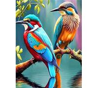 5D Diamond Painting Kit Completo, Pittura Diamante Animali Uccello Diamond Painting Adulti/Bambina Puzzle Stitch Diamantini Crystal Art Bambini Diamond Painting Kit per Decorazione Casa 40x30cm S-7680