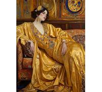5D Diamond Painting Kit Completo Regina Klimt Pittura Diamante Painting By Numbers Adulti DIY Disegni con Perline da Attaccare Puzzle Stitch Diamond Painting Bambina per Casa Decorazione 45x60cm k-175