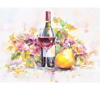 5D Diamond Painting Kit Completo Semplice Diamond Painting Cocktail Pittura Diamante, DIY Mosaico Diamantini Crystal Art Ricamo a Punto Croce per Autunnali Decorazioni Parete Casa 40x50 cm E0-190