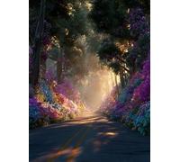 5D Diamond Painting Kit Completo Strada paesaggio Diamantini Crystal Art, Adatto Principianti Adulti Bambini, Pittura Diamante Fai da Te, Strass Ricamo a Punto Croce, Decorazione Casa 30x40cm K-201