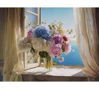 5D Diamond Painting Kit Completo Vaso Diamond Painting Paesaggi Pittura Diamante Kit Ricamo a Punto Croce Artigianale, Diamante Disegni con Perline da Attaccare, Decorazioni Parete 90x120 cm, Model588