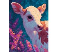 5D Diamond Painting Kit, Diamond Painting Animale Pittura Diamante Bue Diamantini Crystal Art, DIY Strass Ricamo a Punto Croce Artigianale Adulti per Decorazioni Casa Parete, Regalo 25x35cm -wyl2506W3