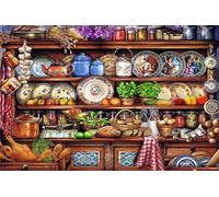 5D Diamond Painting Kit DIY Pittura Diamante Adulto Cucina scenografica Set Completo di, Square Mosaico con Diamanti Pittura Casa Decor Strass Diamante Arte Ricamo Punto Croce mestiere 20x30cm T-484
