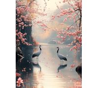 5D Diamond Painting Kit, Gru Dalla Corona Rossa Pittura Diamante Animale Diamond Painting Adulti Fai da Te Mosaico Strass Croce Ricamo a Punto, Decorazioni Casa Camera da Letto 50x70 cm -yym250702
