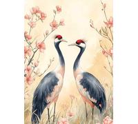 5D Diamond Painting kit, Gru Dalla Corona Rossa Pittura Diamante Animale Diamond Painting Adulti Fai da Te Mosaico Strass Croce Ricamo a Punto per Adults, Decorazioni Parete, Regalo 50x70cm -bby250739