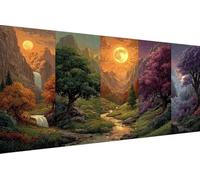 5D Diamond Painting Kit Luna Diamond Painting Bambina Albero, DIY Kit Pittura Adulti Gem Art 5D Full Runde Drill Diamantiny Pittura Punto Croce per Decorazione Casa, Regalo Donna 60x120cm 8-9172