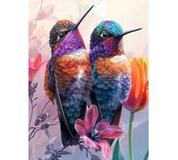 5D Diamond Painting Kit Martin Pescatore Diamond Painting Grandi Dimensioni Flower, DIY Kit Pittura Adulti Quadri con Perline, 5D Full Drill Quadrato Diamantiny Punto Croce Decora 100x135cm I-PI98