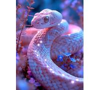5D Diamond Painting Kit Serpente Diamond Painting Grandi Dimensioni Animale, DIY Kit Pittura Adulti Quadri con Perline, 5D Full Drill Round Diamantiny Punto Croce per Decorazione 70x100cm Q-R862