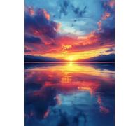 5D Diamond Painting kit, Tramonto Pittura Diamante Paesaggio Diamond Painting Adulti Fai da Te Mosaico Strass Croce Ricamo a Punto per Adults, Decorazioni Parete, Regalo Donna 70X95Cm -bby2507O1