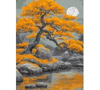 5D Diamond Painting Luna, Diamond Painting Kit Completo Albero, DIY Quadri con Perline Kits, Passatempo per Adulti, Dibujos con Diamantes Crystal Art, Regalo Donna, Decorazioni Casa, 100x135cm 8-5088