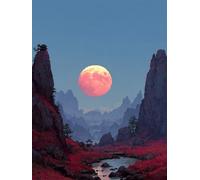 5D Diamond Painting Luna, Diamond Painting Kit Completo Paesaggio, DIY Quadri con Perline Kits, Passatempo per Adulti, Dibujos con Diamantes Crystal Art, Regalo Donna, Decorazioni Casa, 60x90cm 2-5145