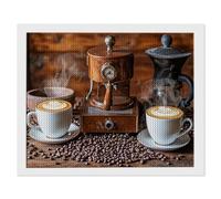 5D Diamond Painting Macchina Da Caffè, Adultis Pittura Diamante Fai da Te, DIY Diamantini Crystal Art Bambini, Strass Ricamo a Punto Croce kit, Decor per Casa e Pareti, Regalo Creativo 30x40cm w-567