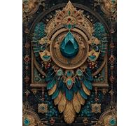 5D Diamond Painting Modello, DIY Diamond Painting Kit Completo Feather, DIY Pittura a Diamante, Diamantini Crystal Art Kit, 5D Dibujos con Diamantes, Decorazioni Casa, Regalo Donna, 90x120cm 5-9680