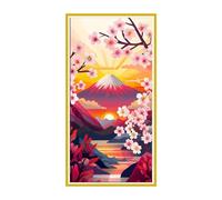 5D Diamond Painting Monte Fuji, Grandi Diamond Painting Kit Completo, Pittura Diamante Bambina e Adulti, DIY Diamantini Crystal Art Hobby Creativi Adulti, Decorazione per Casa e Pareti 50x100cm W-192