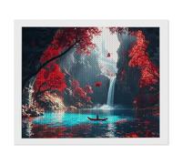 5D Diamond Painting Paesaggio Lago, Adultis Pittura Diamante Fai da Te, DIY Diamantini Crystal Art Bambini, Strass Ricamo a Punto Croce kit, Decor per Casa e Pareti, Regalo Creativo 40x50cm w-243