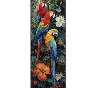 5D Diamond Painting Pappagallo Fiore Diamond Painting Kit Completo, Quadri Diamond Painting Adulti Diamantini Crystal Art Bambini, DIY Paint by Numbers per Decorazione Parete Casa Gifts 100X50cm-656FC