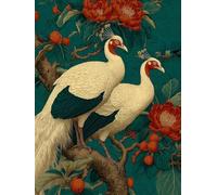 5D Diamond Painting Peacock, Diamond Painting Kit Completo Flower, DIY Quadri con Perline Kits, Passatempo per Adulti, Dibujos con Diamantes Crystal Art, Regalo Donna, Decorazioni Casa 90x120cm 8-6488