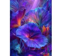5D Diamond Painting Pianta, DIY Diamond Painting Kit Completo Flower, DIY Pittura a Diamante, Diamantini Crystal Art Kit, 5D Dibujos con Diamantes, pour Decorazioni Casa, Regalo Donna, 90x120cm 8-9449