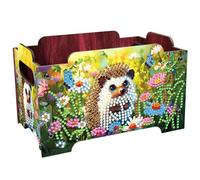 5D Diamond Painting Snack Storage Box - DIY Diamond Art Colored Pattern Wood Case Partial Drill Rhinestones Decorative Wooden Crystal Mosaic Storage Container for Home Dresser Desk Decor