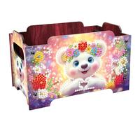 5D Diamond Painting Snack Storage Box - DIY Diamond Art Colored Pattern Wood Case Partial Drill Rhinestones Decorative Wooden Crystal Mosaic Storage Container for Home Dresser Desk Decor