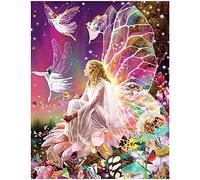 5D Diamond Painting Square Drill 40x50 cm Diamond Paint Quadrati Fata Farfalla Mosaico Fai Da Te per Soggiorno Diamond Painting Elfo Puzzle con Perline Paint Diamond 5D Adulti Angeli Puzzle