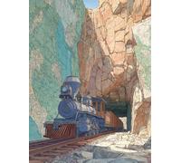 5D Diamond Painting Treno, DIY Diamond Painting Kit Completo Montagna, DIY Pittura a Diamante, Diamantini Crystal Art Kit, 5D Dibujos con Diamantes, pour Decorazioni Casa, Regalo Donna 90x120cm 4-8460