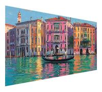 5D Diamond Painting Venezia, Diamond Painting Kit Completo Casa, DIY Pittura a Diamante Crystal Art, Pittura Diamante Adulti Strass Kit Punto Croce, Decorazioni Parete, Regalo Donna, 70x40cm 1-1235