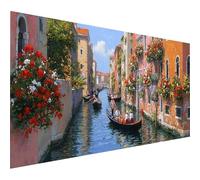 5D Diamond Painting Venezia, Diamond Painting Kit Completo Visualizzazione, DIY Pittura a Diamante Crystal Art, Pittura Diamante Adulti Strass Kit Punto Croce, Decorazioni Parete, 60x30cm 7-7461