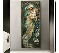 5D Diamond Painting Vergine Maria Diamond Painting Kit Completo, Quadri Diamond Painting Adulti Diamantini Crystal Art Bambini, DIY Paint by Numbers per Decorazione Parete Casa, Gifts 100x35cm-520FC