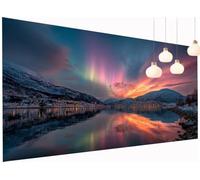 5D DIY Aurora Diamond Painting Kit Completo, Diamond Painting Adult Lago Pittura Diamante, Ricamo a Punto Croce Diamant Art Kit per Decorazioni Parete Soggiorno Camera da Letto 30x60 cm S2-1183