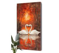 5D DIY Cigno Diamond Painting Kit Completo, Diamond Painting Adult Albero Pittura Diamante, Ricamo a Punto Croce Diamant Art Kit per Decorazioni Parete Soggiorno Camera da Letto 70x140 cm S2-223