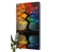 5D DIY Colorato Diamond Painting Kit Completo, Diamond Painting Adult Albero Pittura Diamante, Ricamo a Punto Croce Diamant Art Kit per Decorazioni Parete Soggiorno Camera da Letto 70x140 cm S2-215