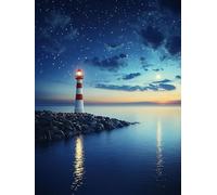 5D DIY Diamond Painting Adulti Faro Diamond Painting kit Completo Oceano, Pittura Diamante Adulti, Diamantini Crystal Art Kits, Hobby Creativi Adulte, Decorazioni Parete e Casa 70X90CM, Model 899