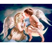 5d DIY Diamond Painting Angeli Bambini Diamanti Painting Kit Arte Pittura Diamante Foto Ricamo Punto Croce per Adulto Foto Poster Decorazioni per la Decorazione della Parete di casa