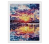5D DIY Diamond Painting Kit Completo, Città Pittura Diamante Crystal Art Bambini Painting, Strass Ricamo a Punto Croce, Hobby Creativi Adulti Decorazioni da Parete e Casa, Regali 70x90cm U-73