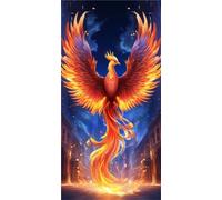 5D DIY Diamond Painting Kit Completo, Fenice Diamond Painting Grandi Dimensioni 65x130cm, Pittura Diamante Strass Ricamo a Punto Croce Painting per Decorazioni Casa, Adulti, Bambini (Animali) YF-5221