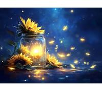 5D DIY Diamond Painting Kit Completo Il sogno Kit Pittura Bambini Girosoli Disegni con Perline da Attaccare, Set Pittura Bambini Ricamo a Punto Croce, Decorazioni Casa, Regalo Donna, 100x150cm g-320